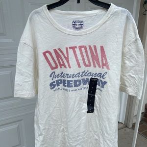 Lucky Brand NASCAR Daytona Shirt XL cream colored